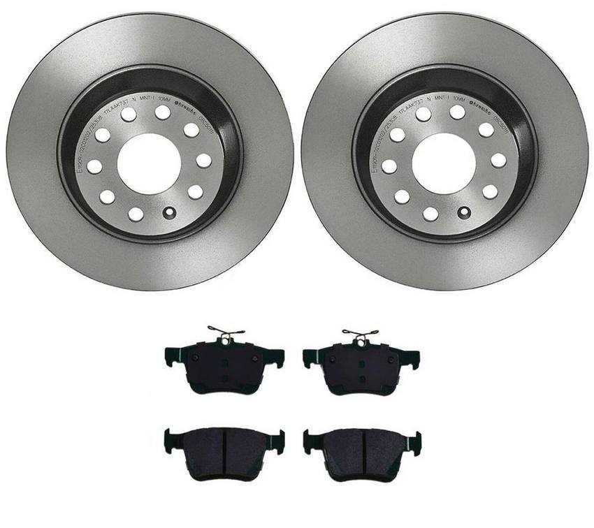 Audi VW Brakes Kit - Pads and Rotors Rear (300mm) (Low-Met) 5Q0698451P - Brembo 3724560KIT